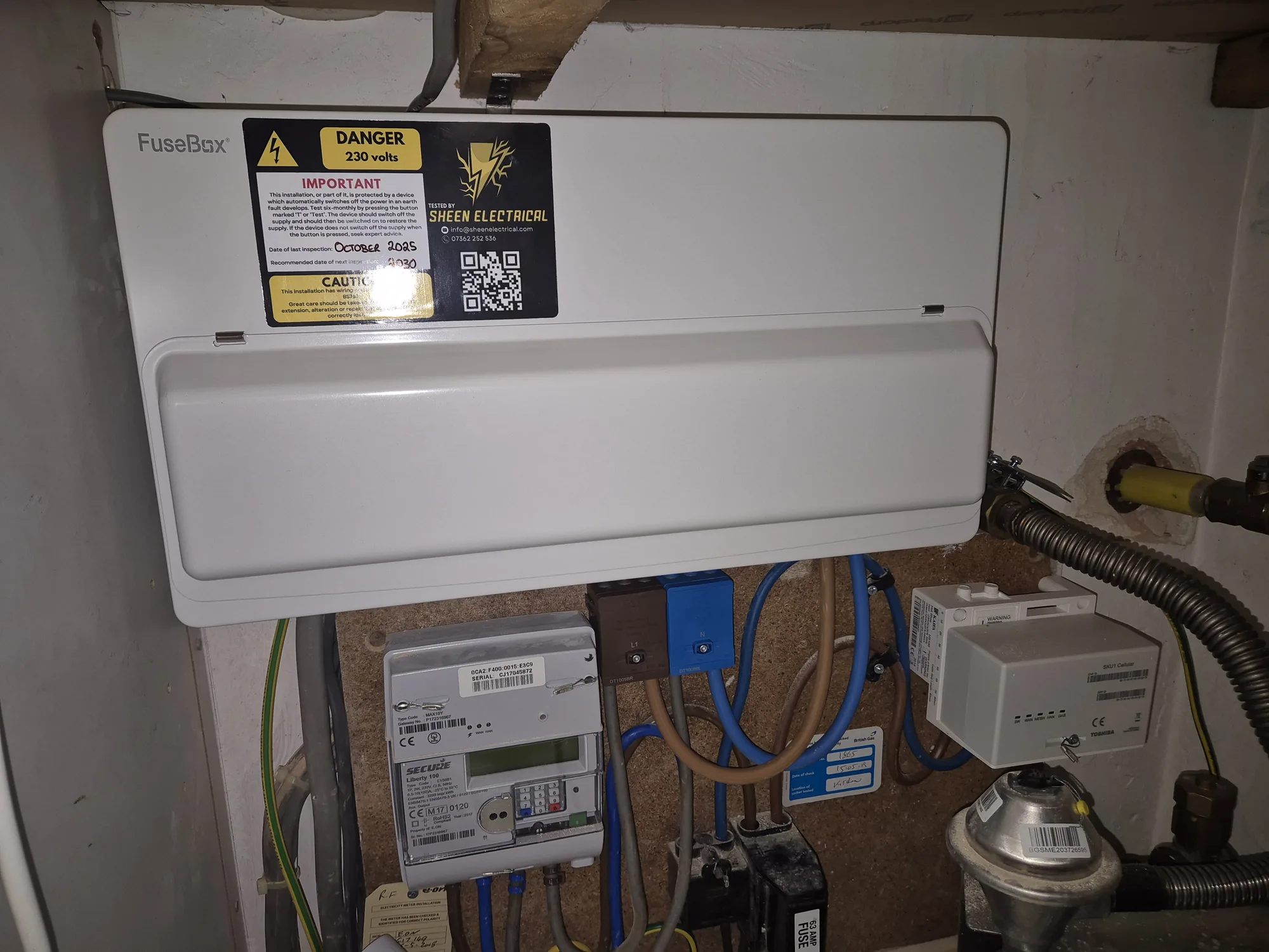 Consumer unit before replacement