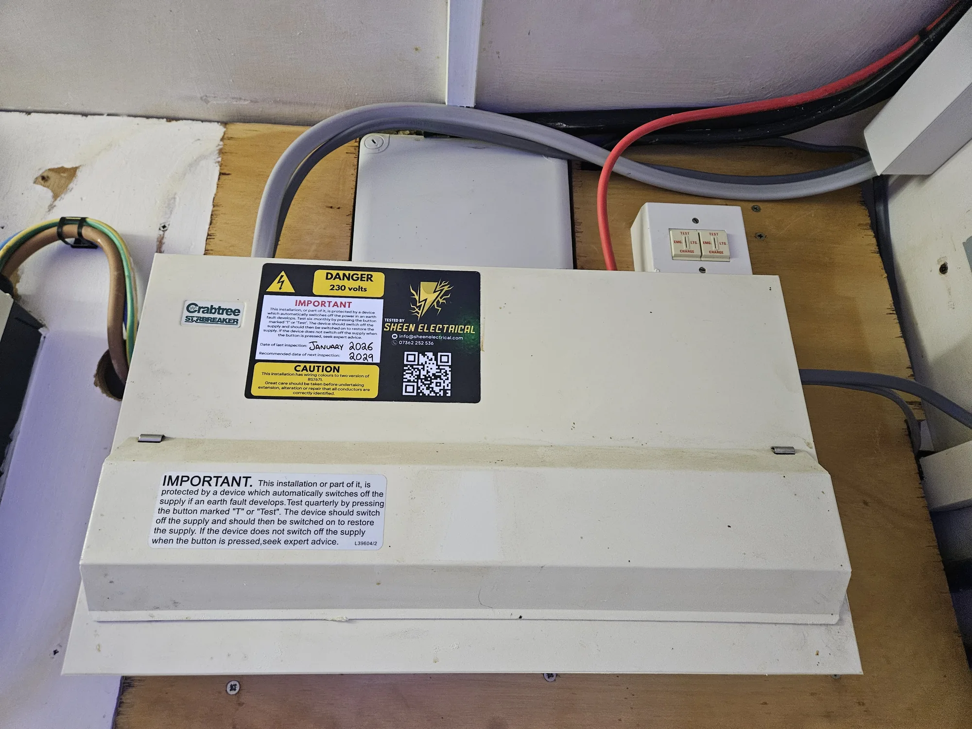 EICR consumer unit check