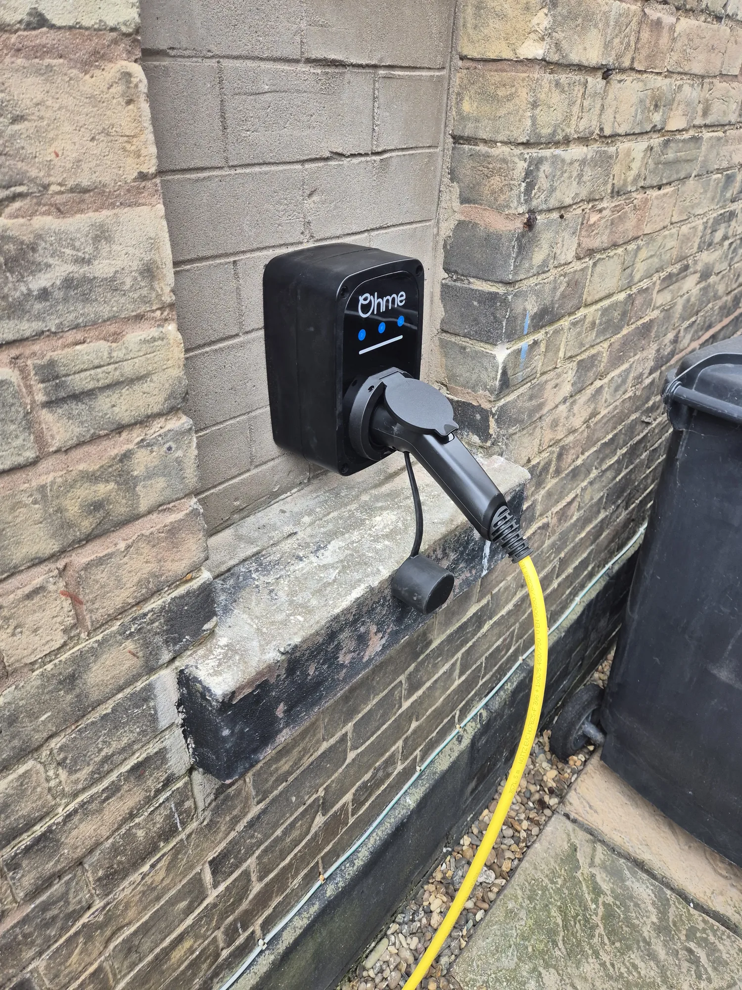 EV charger cable run